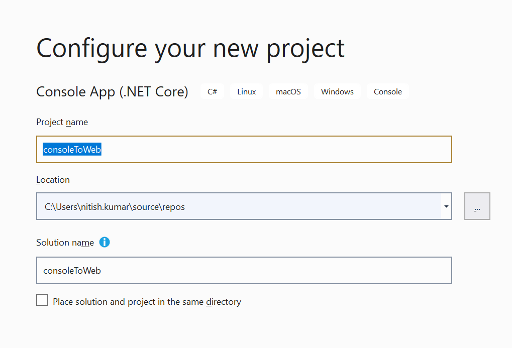 configure the project